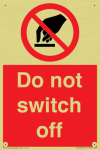 Do not switch off 